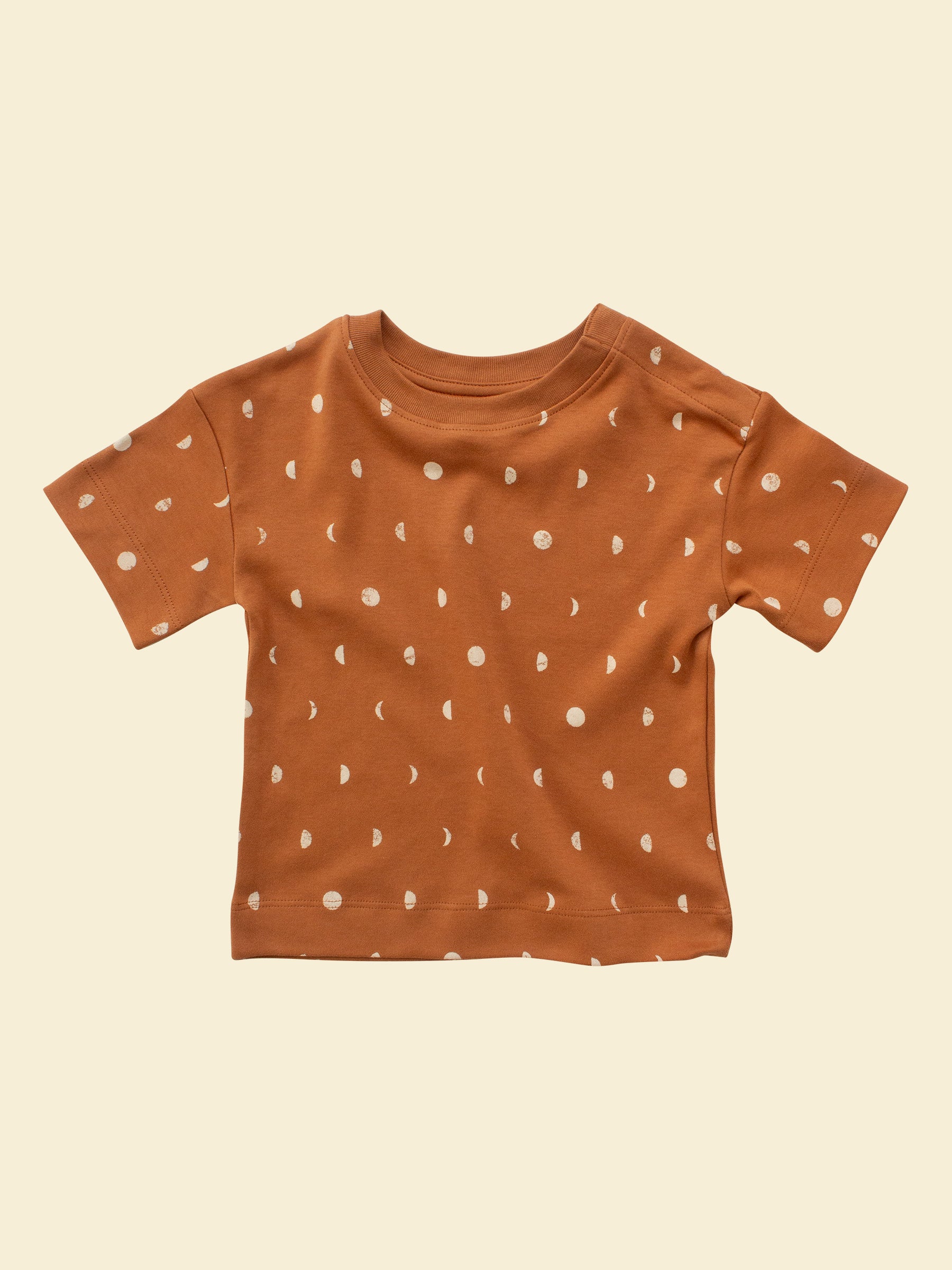 Short-sleeve Tee in Moon (Terracotta)