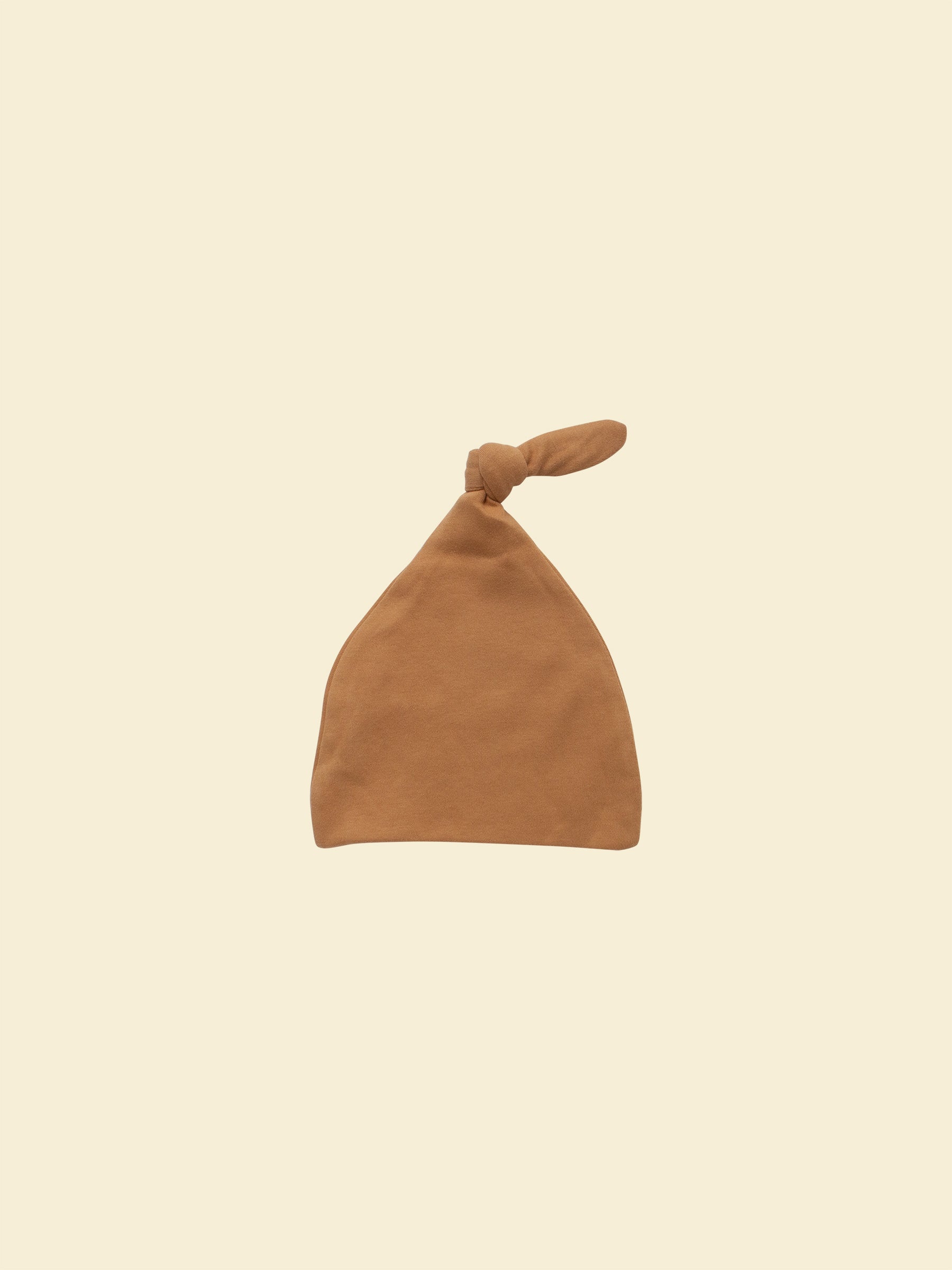 Organic Cotton Baby Knotted Hat (Beanie) | Camel