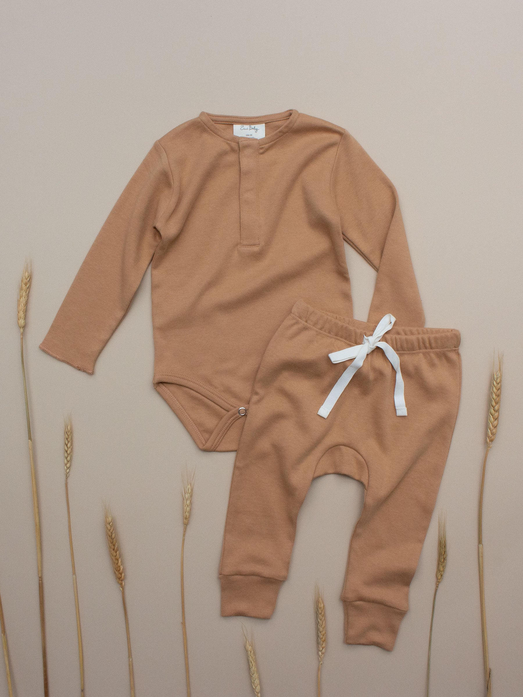 Camel Long-sleeve Bodysuit (2)