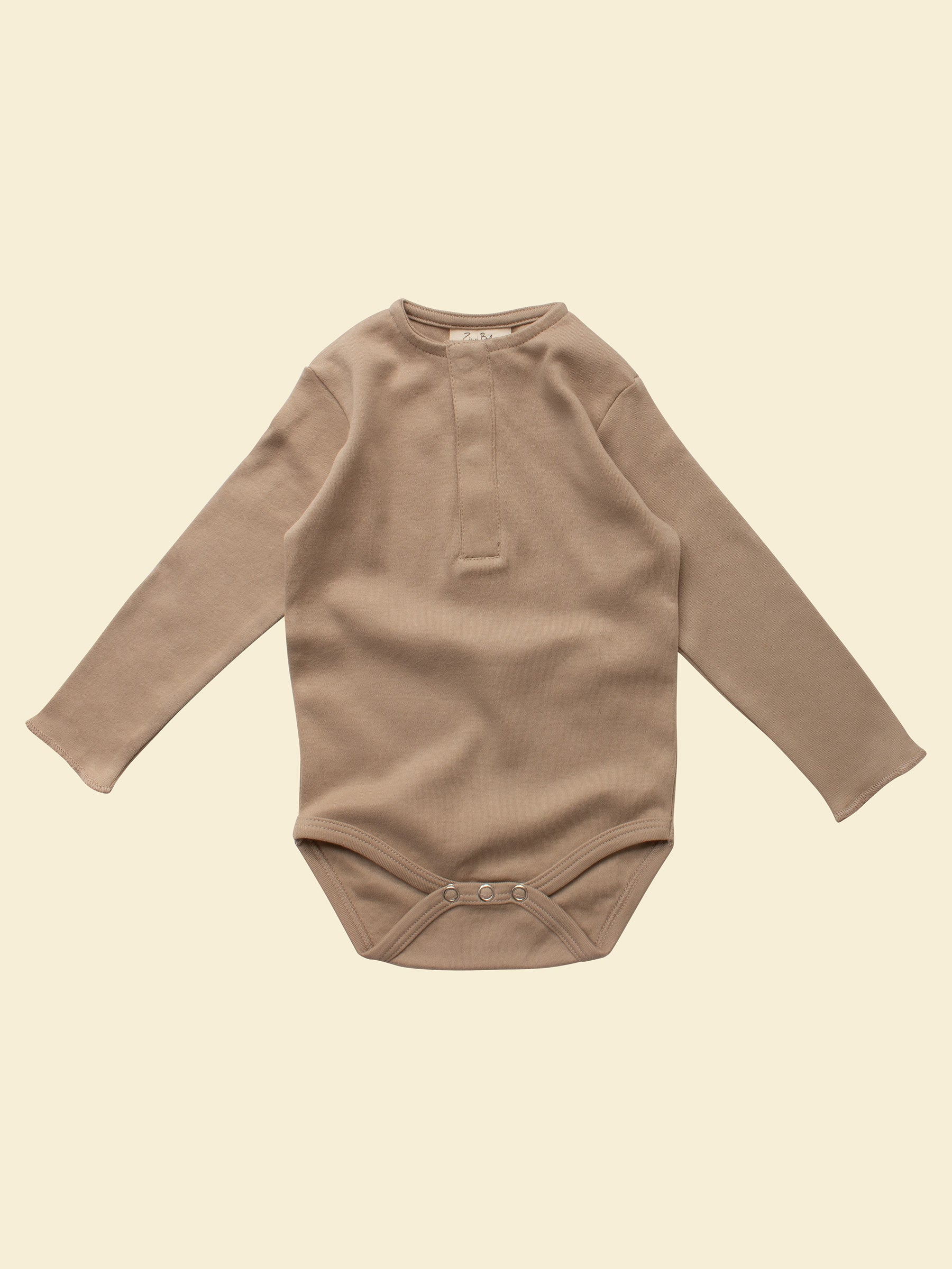 Organic Cotton Baby Long-sleeve Bodysuit | Fawn