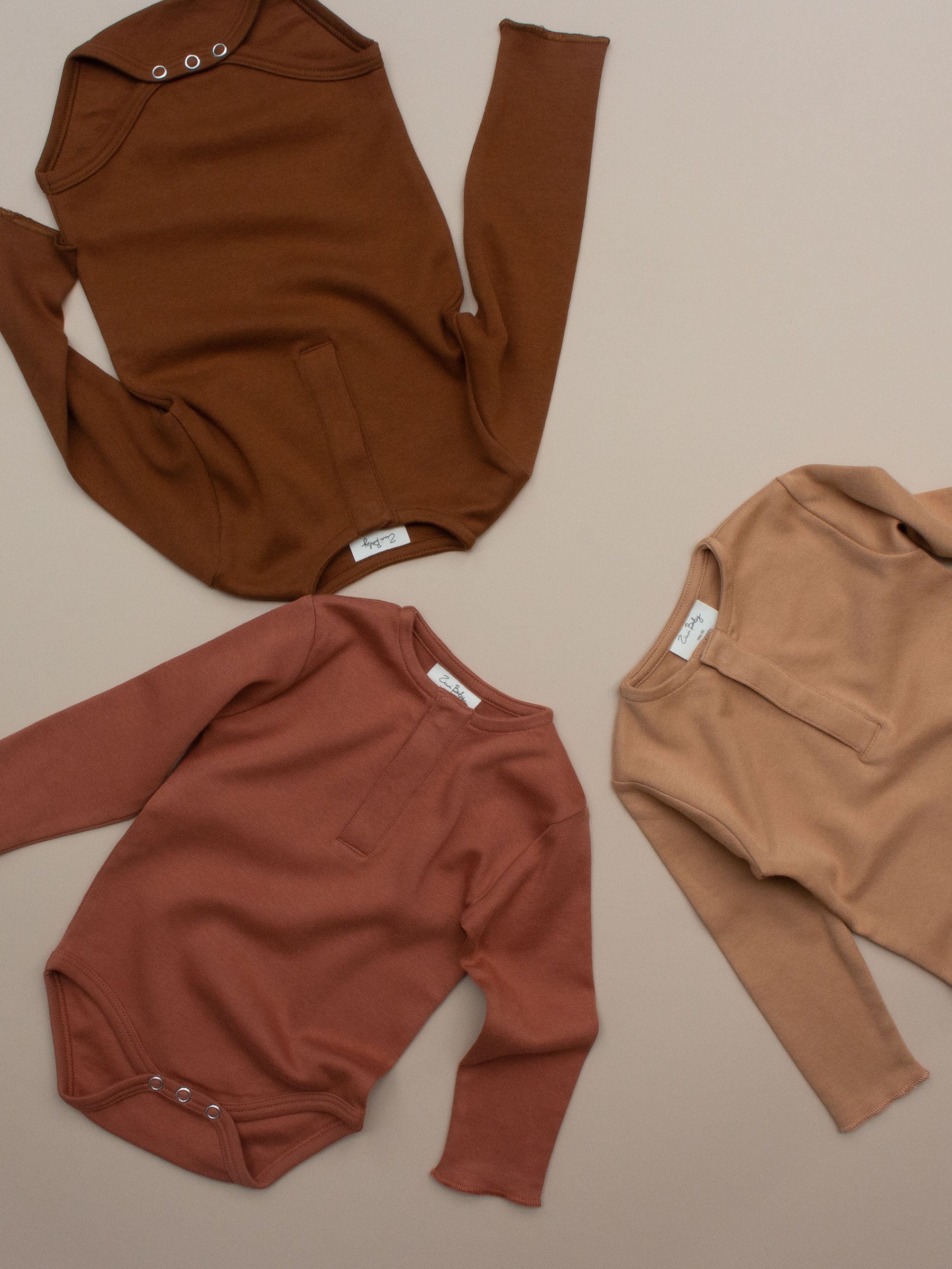 Terracotta Long-sleeve Bodysuit (2)