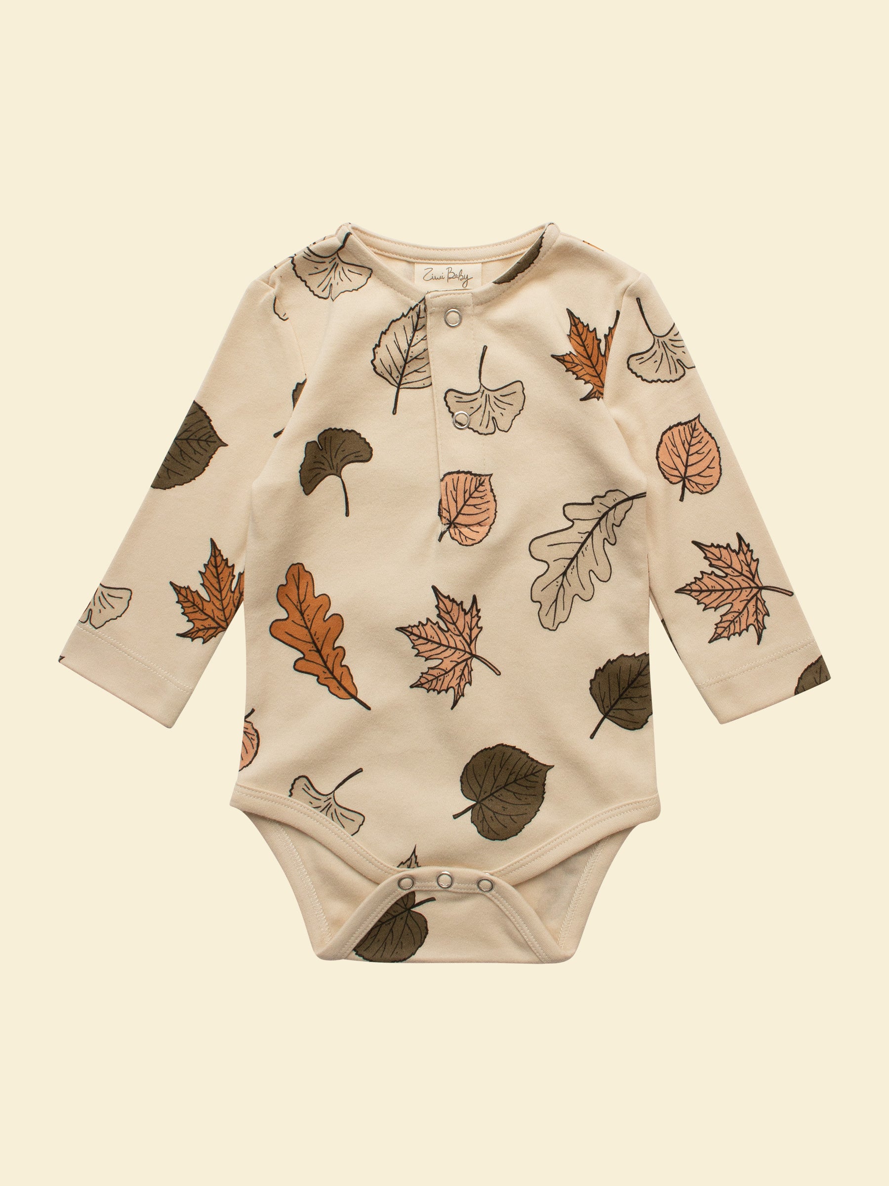 Long-sleeve Bodysuit in Autumn Leaf