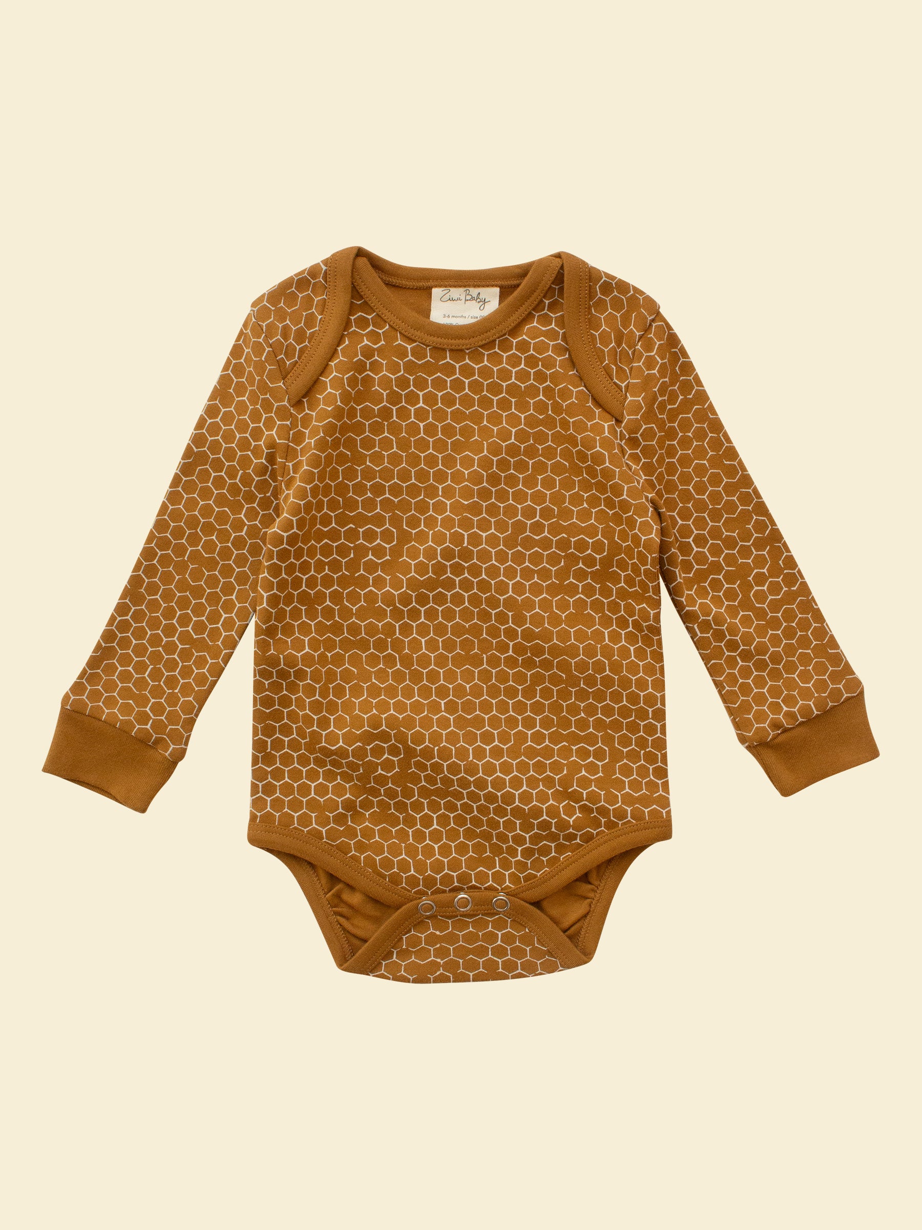 Long-sleeve Bodysuit in Honeycomb 