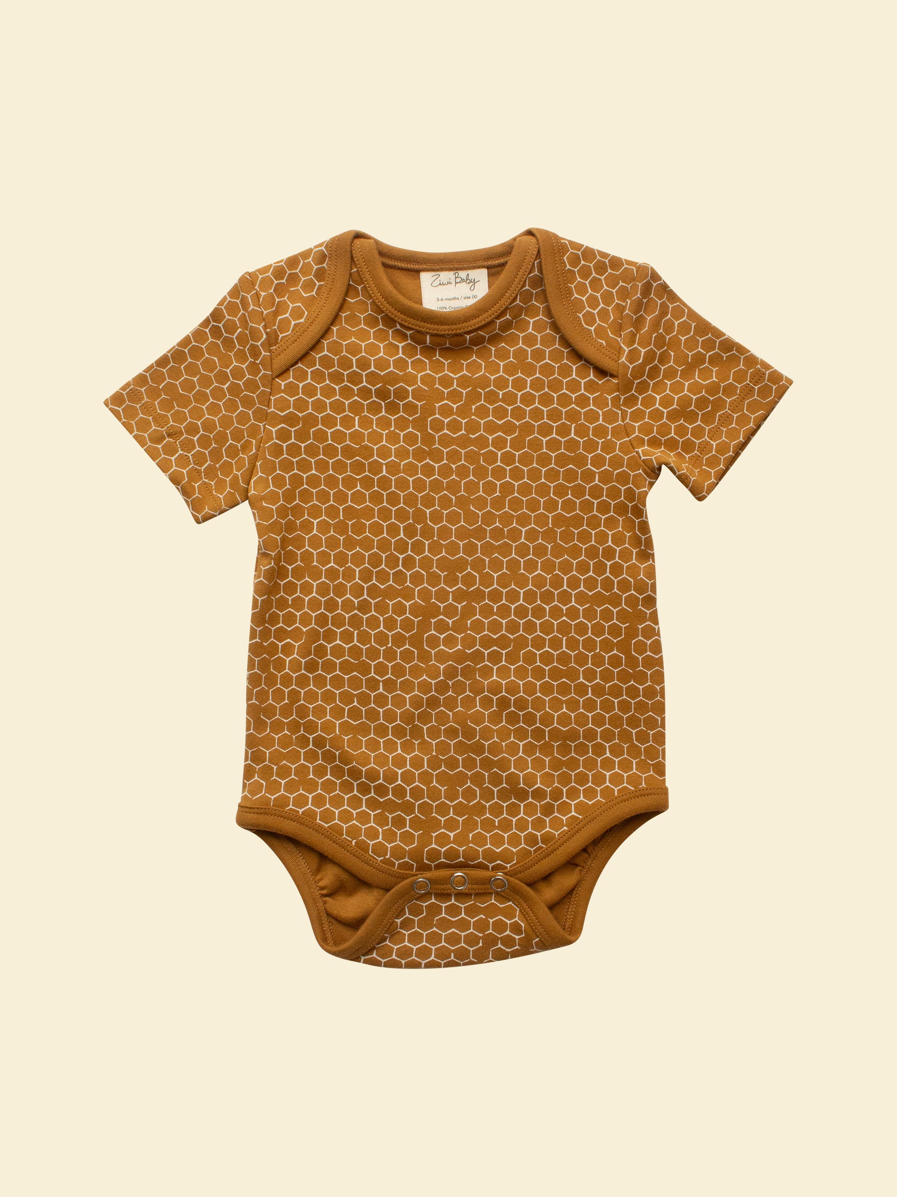 Short-sleeve Bodysuit in Honeycomb 