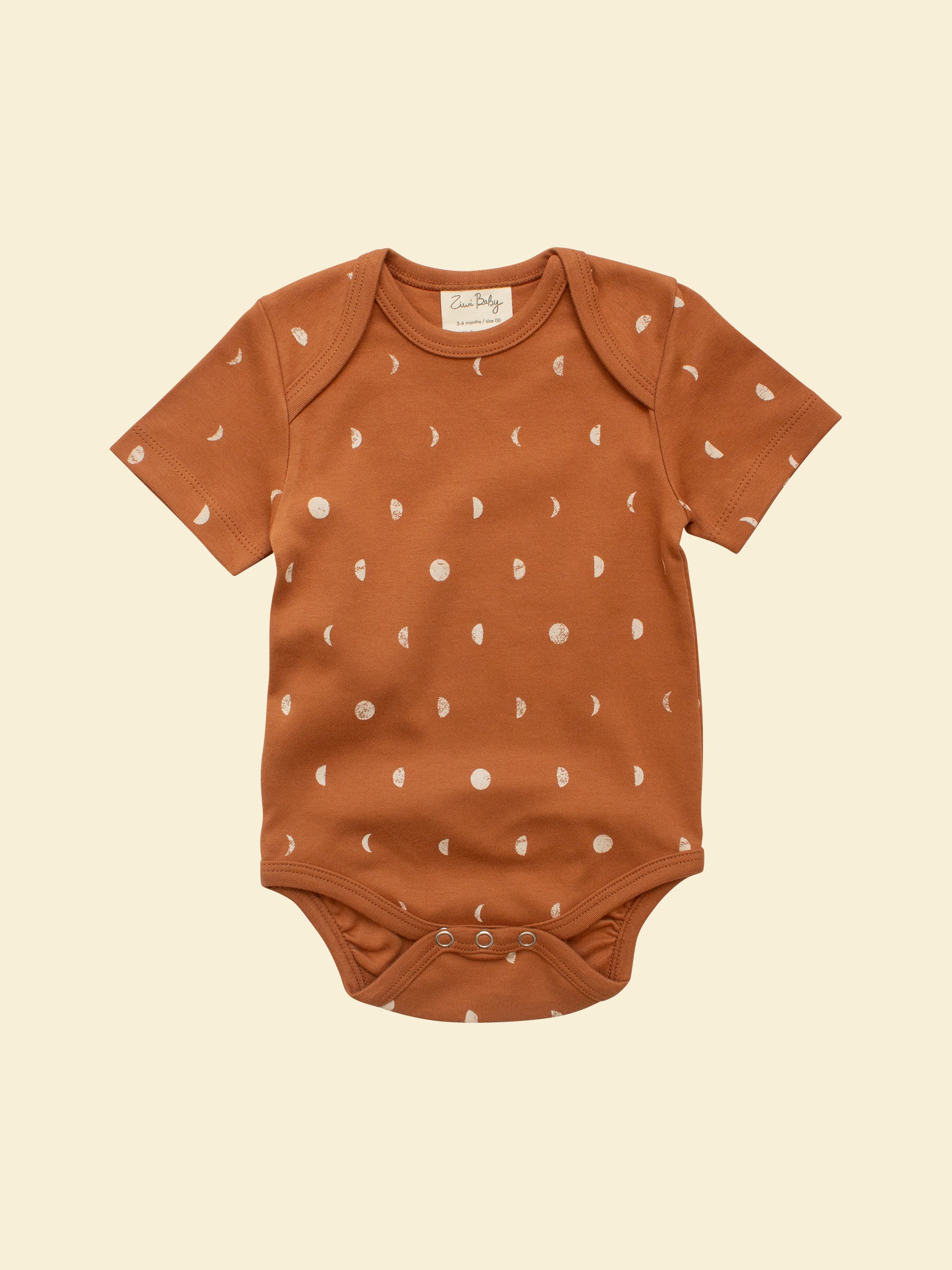 Short-sleeve Bodysuit in Moon (Terracotta)