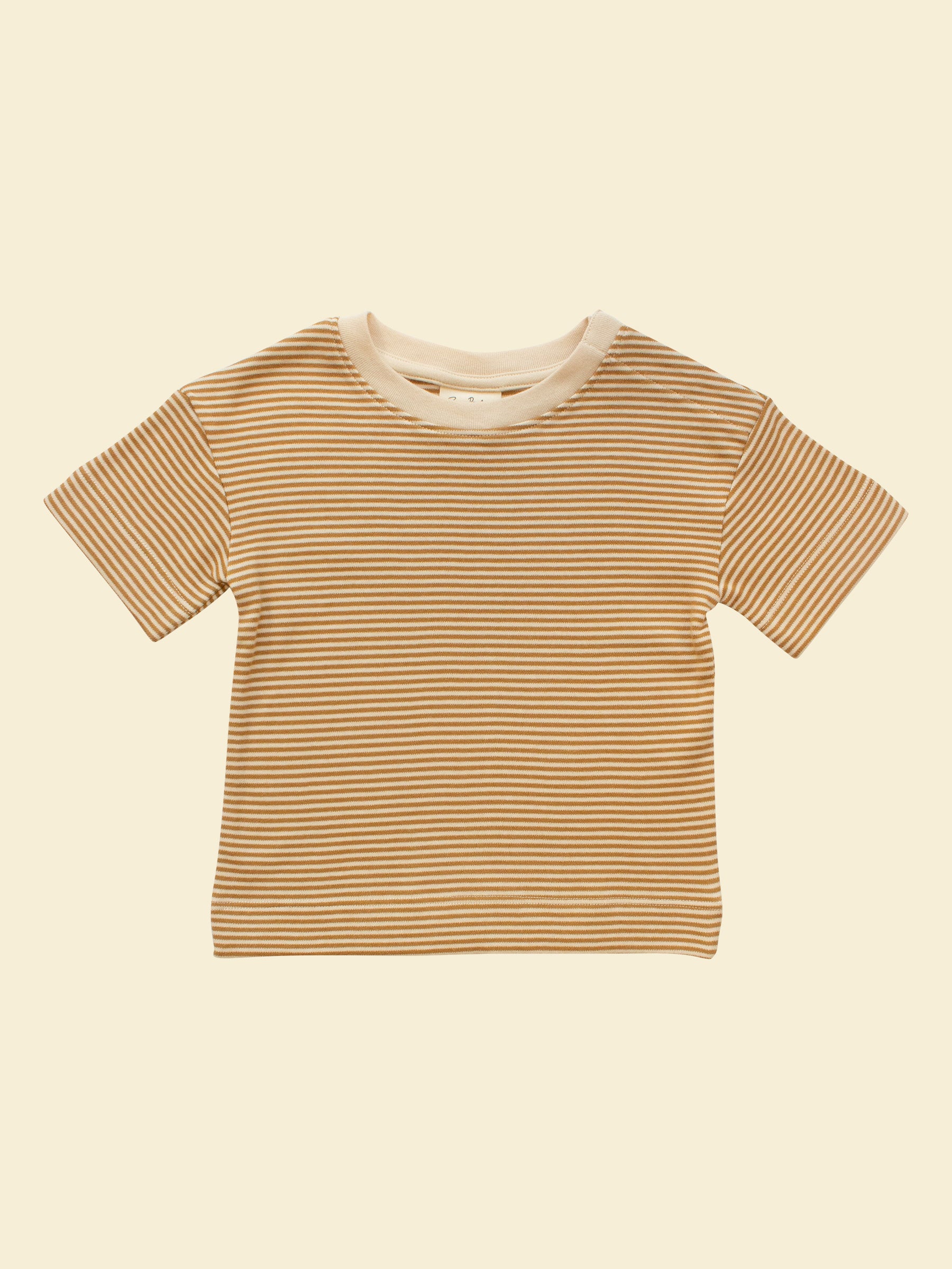 Short-sleeve Tee in Ochre Stripe