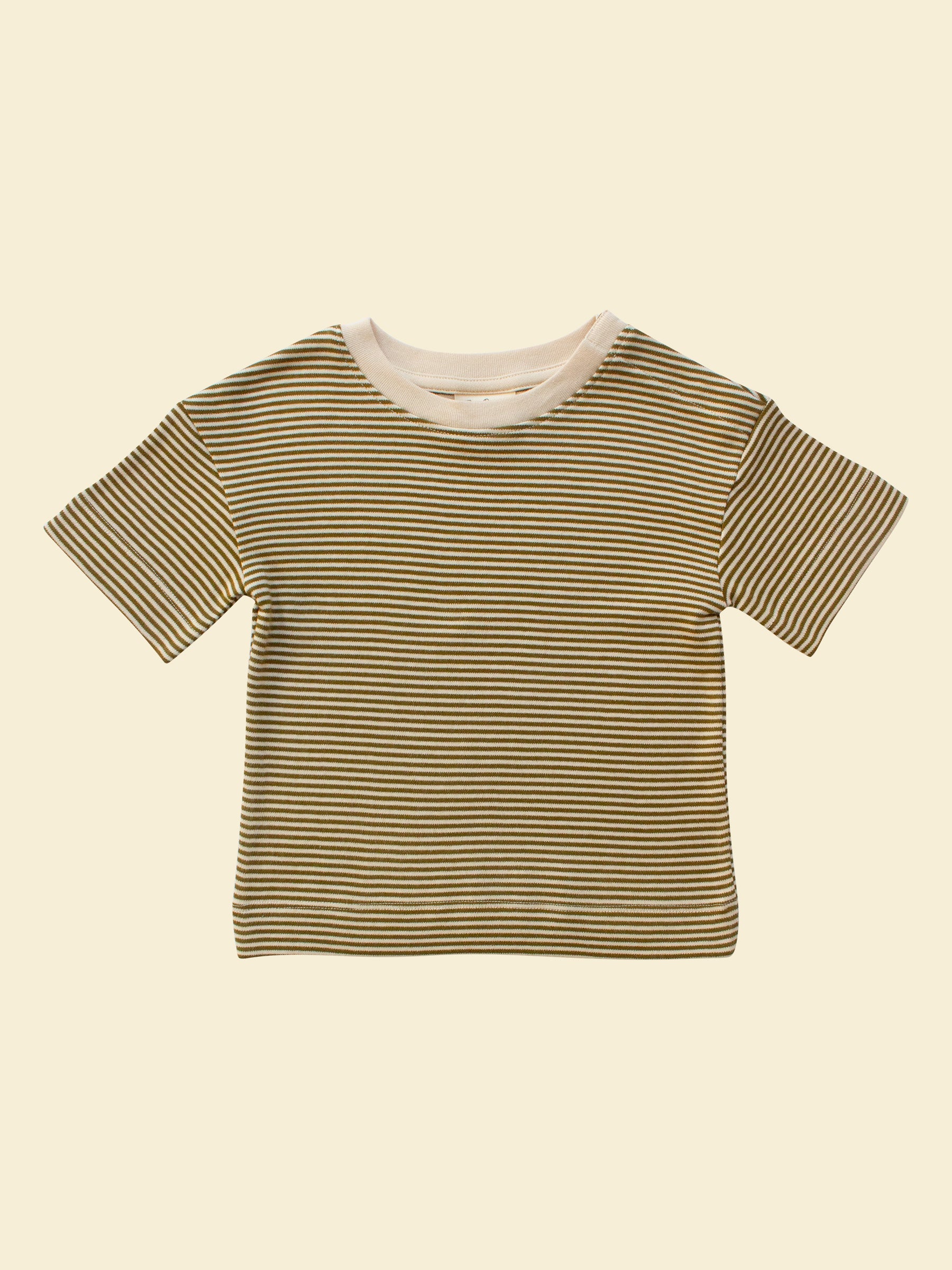 Short-sleeve Tee in Olive Stripe