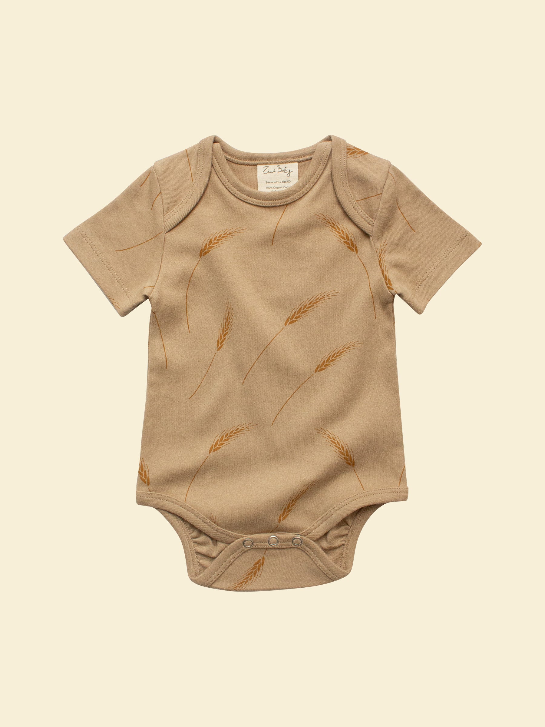 Short-sleeve Bodysuit in Wheat 