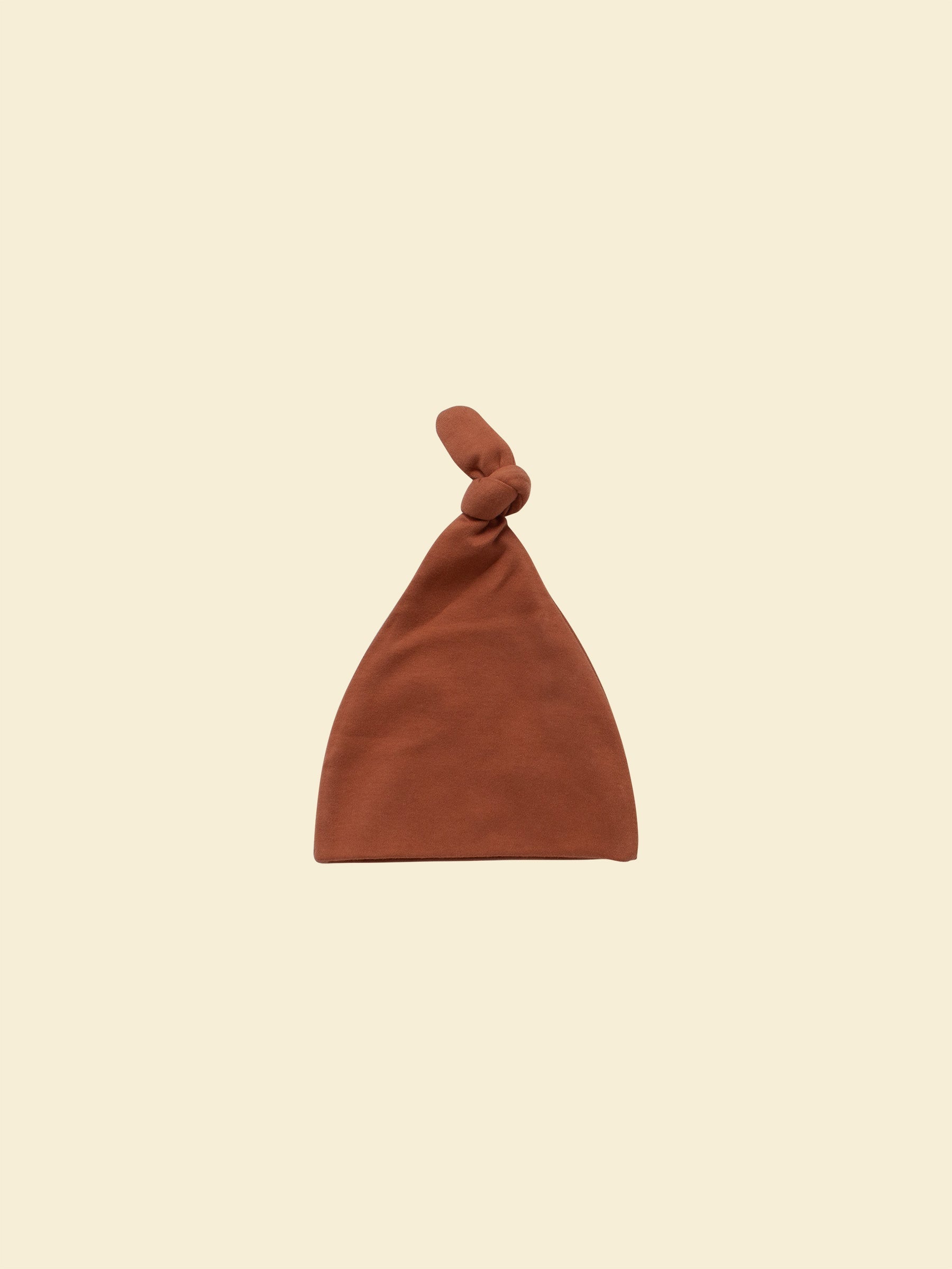 Organic Cotton Baby Knotted Hat (Beanie) | Terracotta