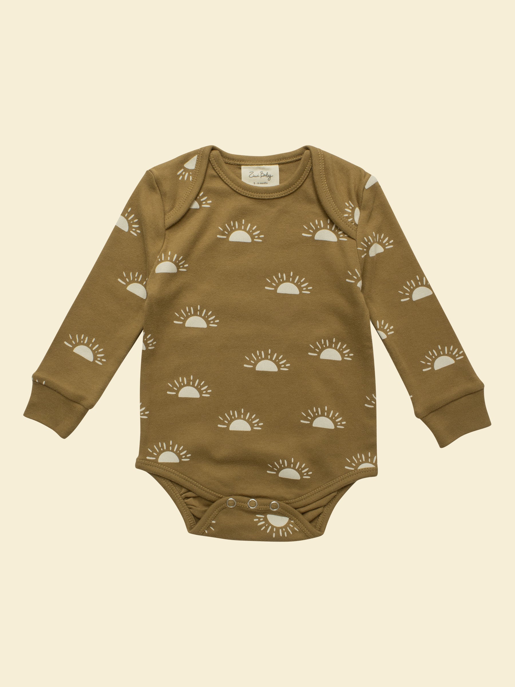 Organic Cotton Baby Long-sleeve Bodysuit | Golden Sun