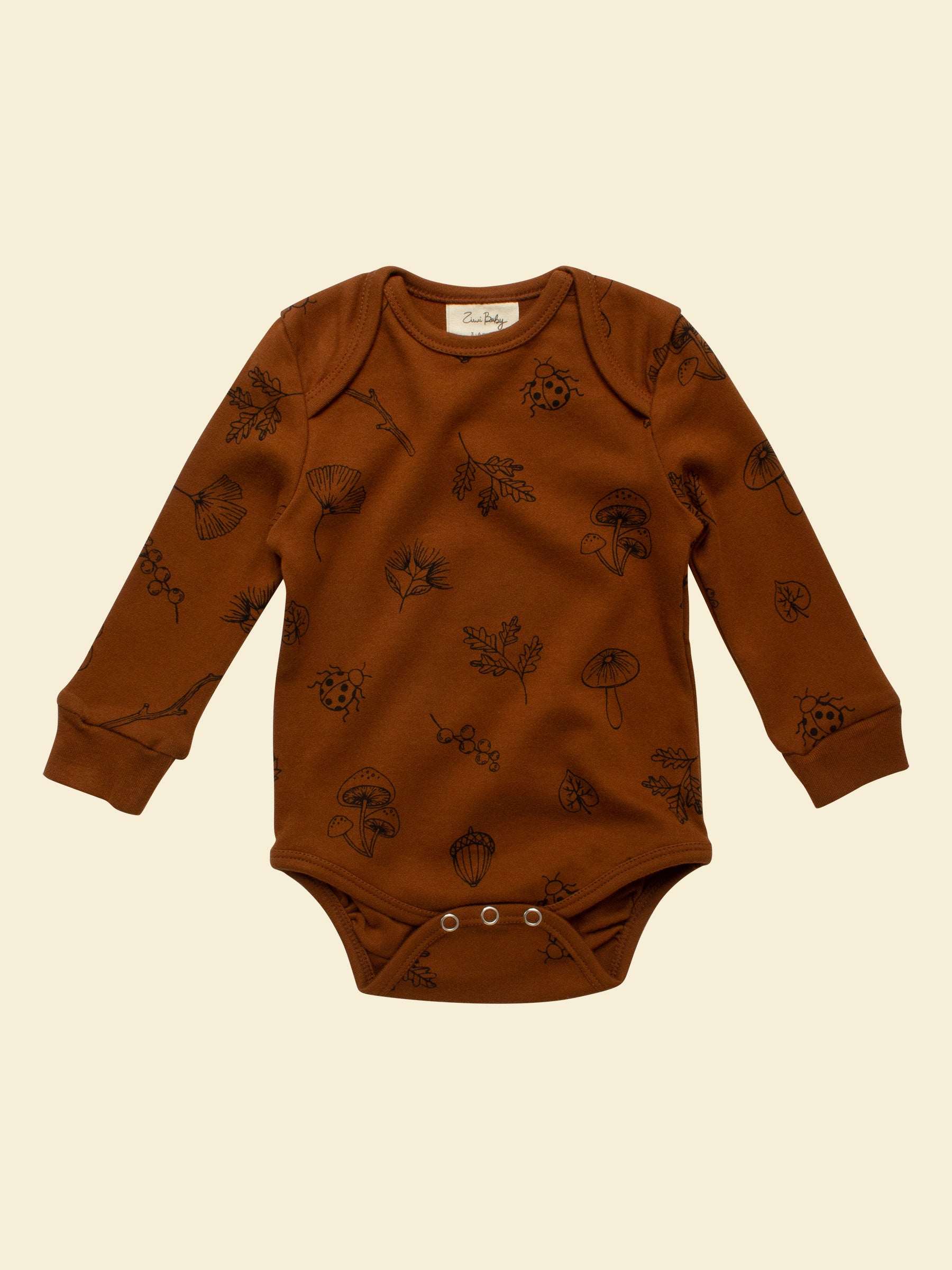 Organic Cotton Baby Long-sleeve Bodysuit | Nature Walk