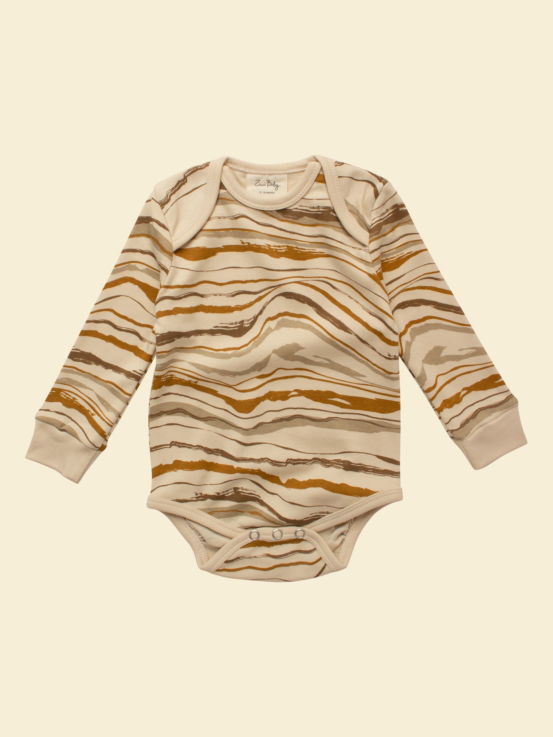 Organic Cotton Baby Long-sleeve Bodysuit | Wave