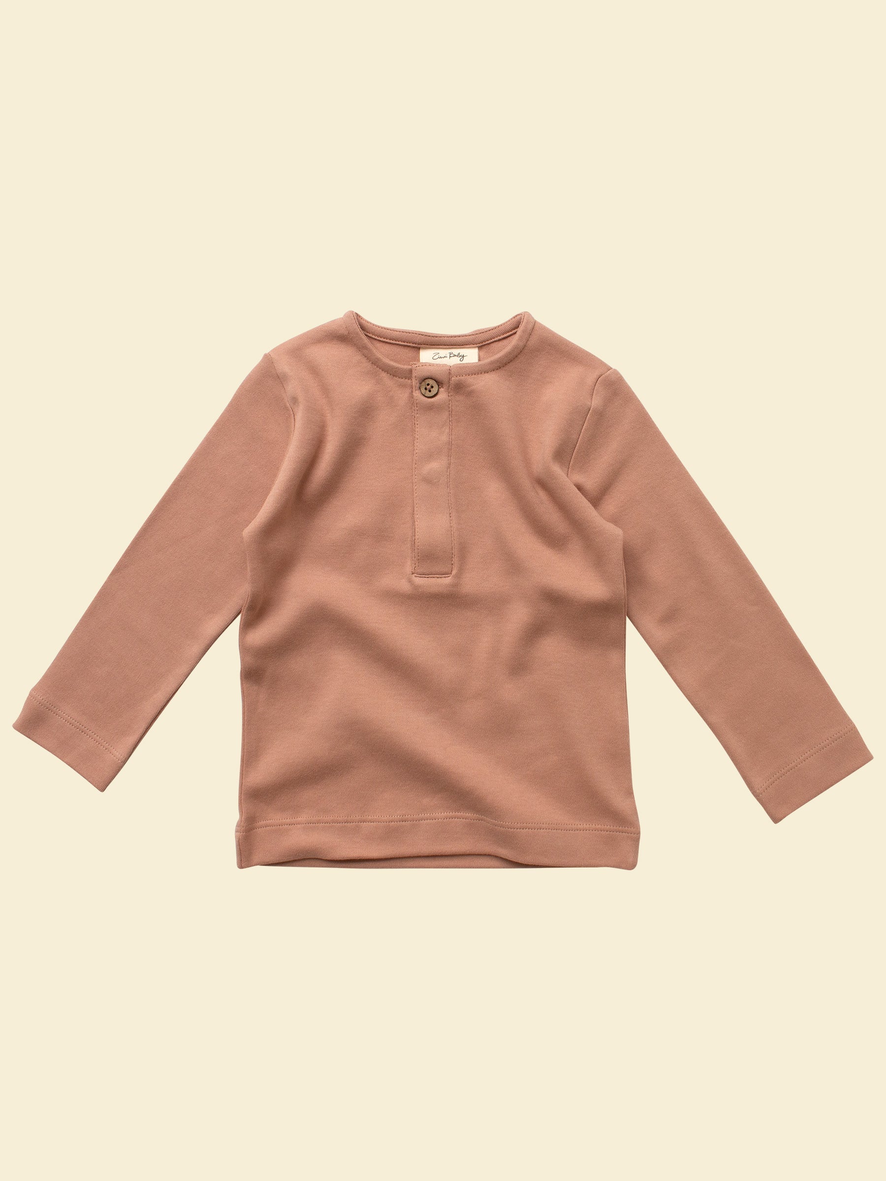 Organic Cotton Baby & Toddler Long-sleeve Tee | Clay