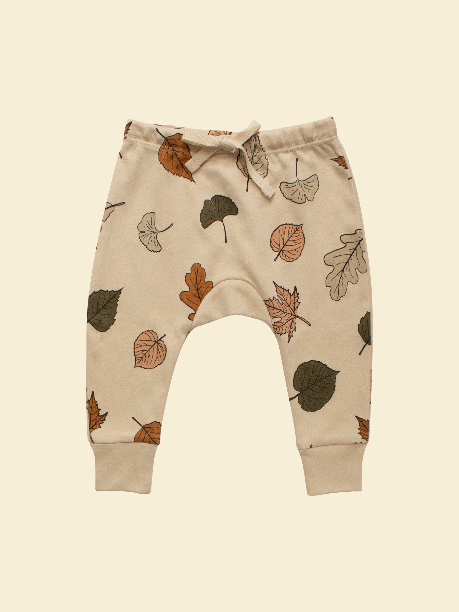 Organic Cotton Baby Drawstring Pants (Leggings) | Autumn Leaf
