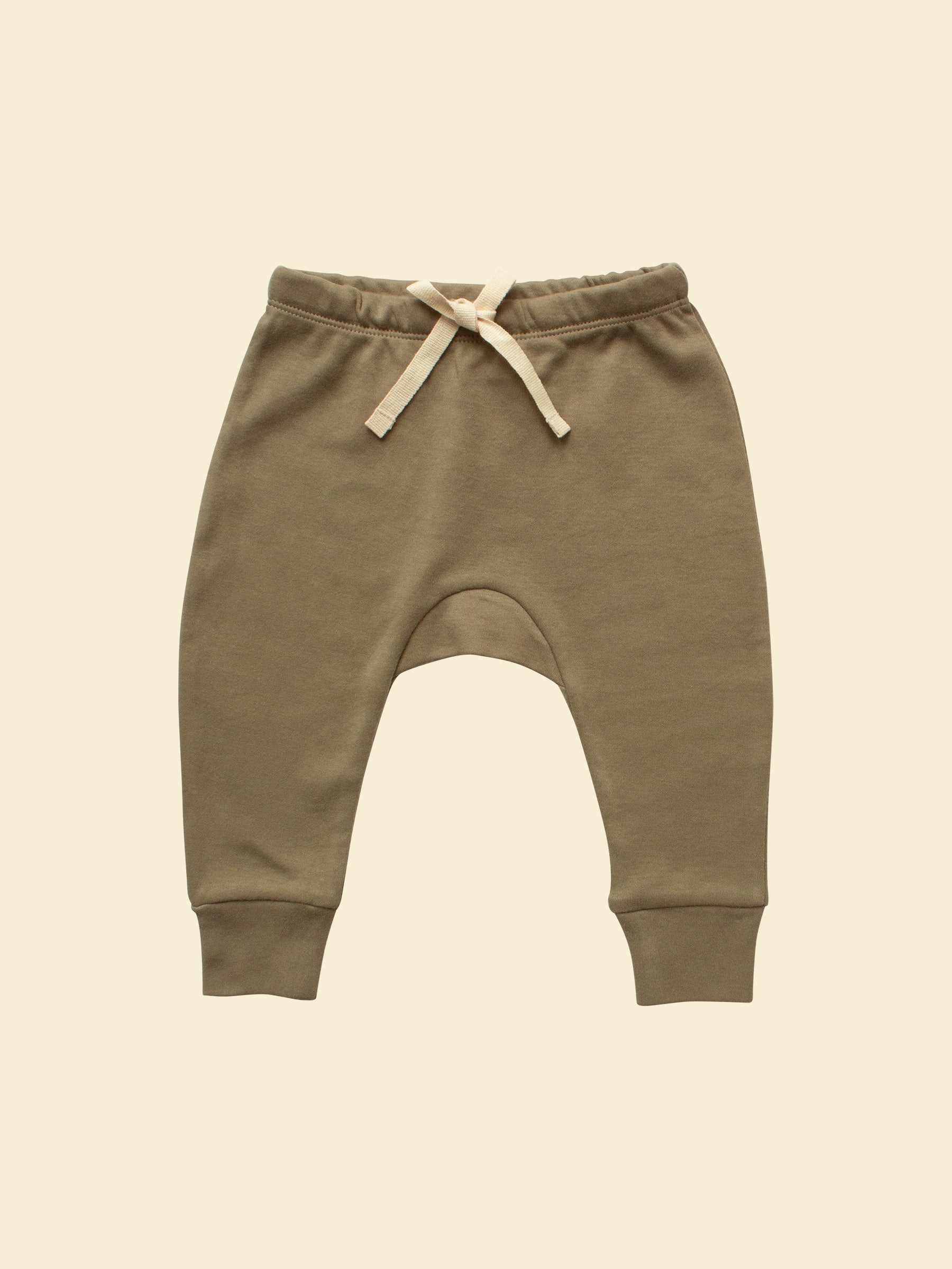 Organic Cotton Baby Drawstring Pants (Leggings) | Moss