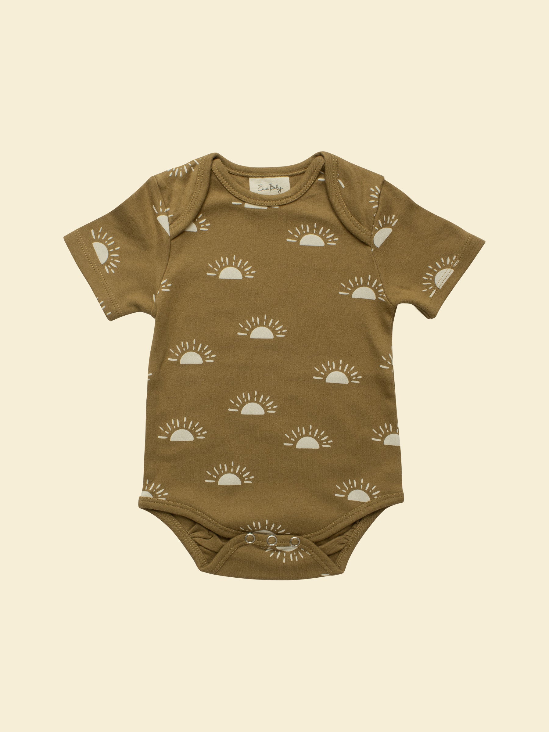 Organic Cotton Baby Short-sleeve Bodysuit | Golden Sun