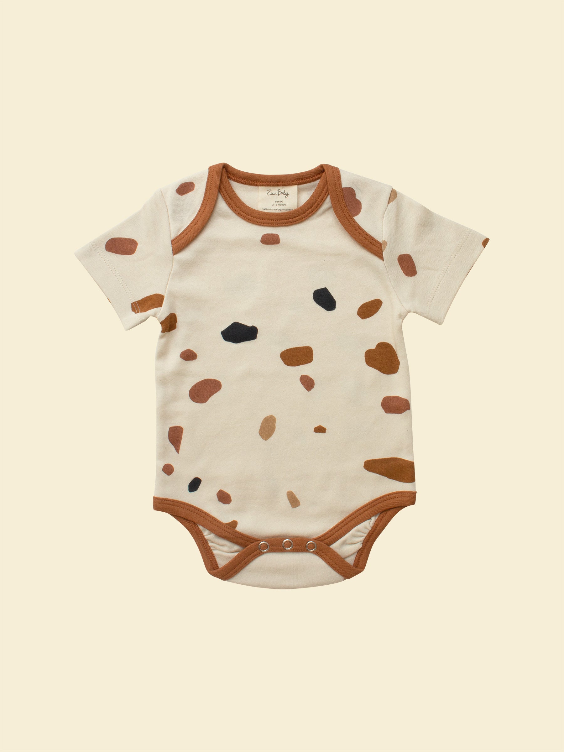 Organic Cotton Baby Short-sleeve Bodysuit | Terrazzo