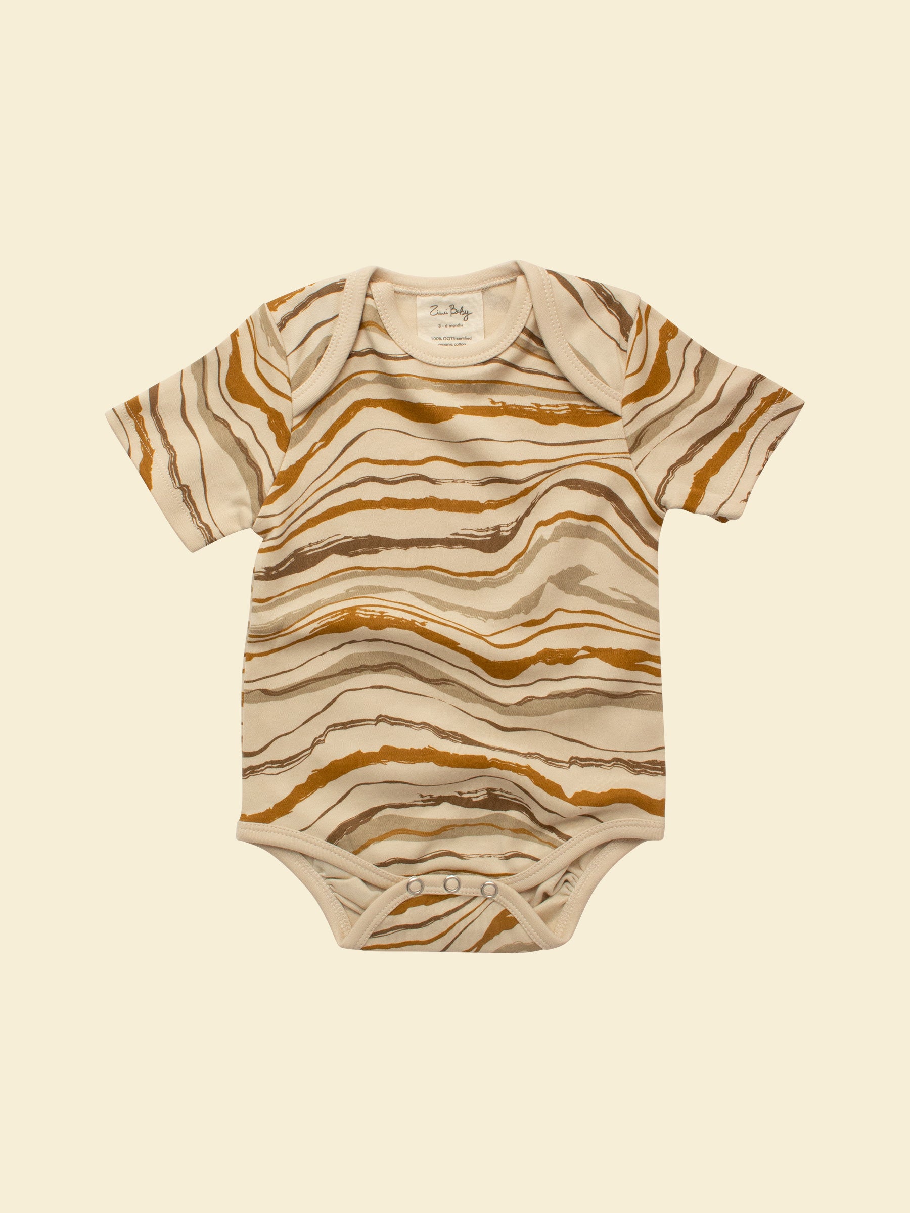 Organic Cotton Baby Short-sleeve Bodysuit | Wave