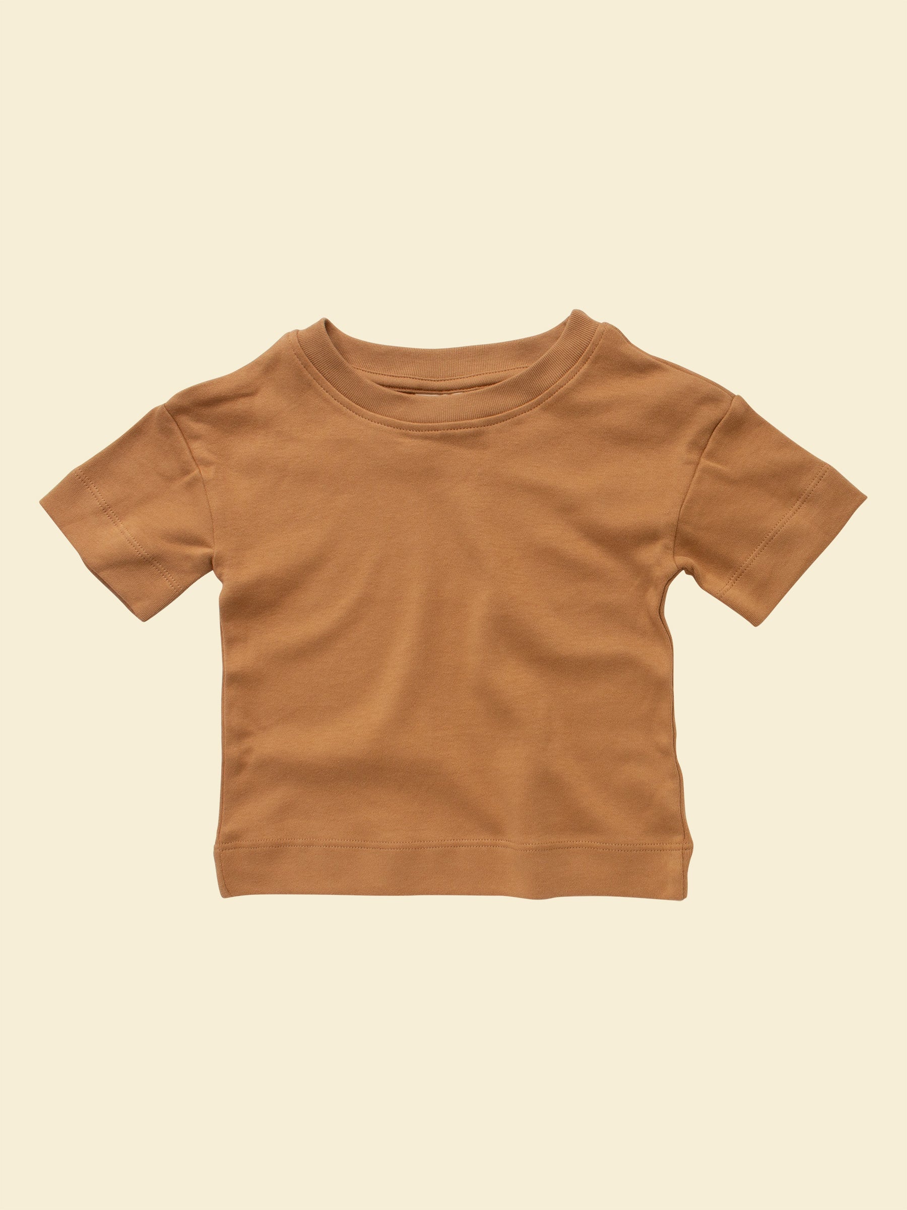 Organic Cotton Baby & Toddler Short-sleeve Tee | Camel