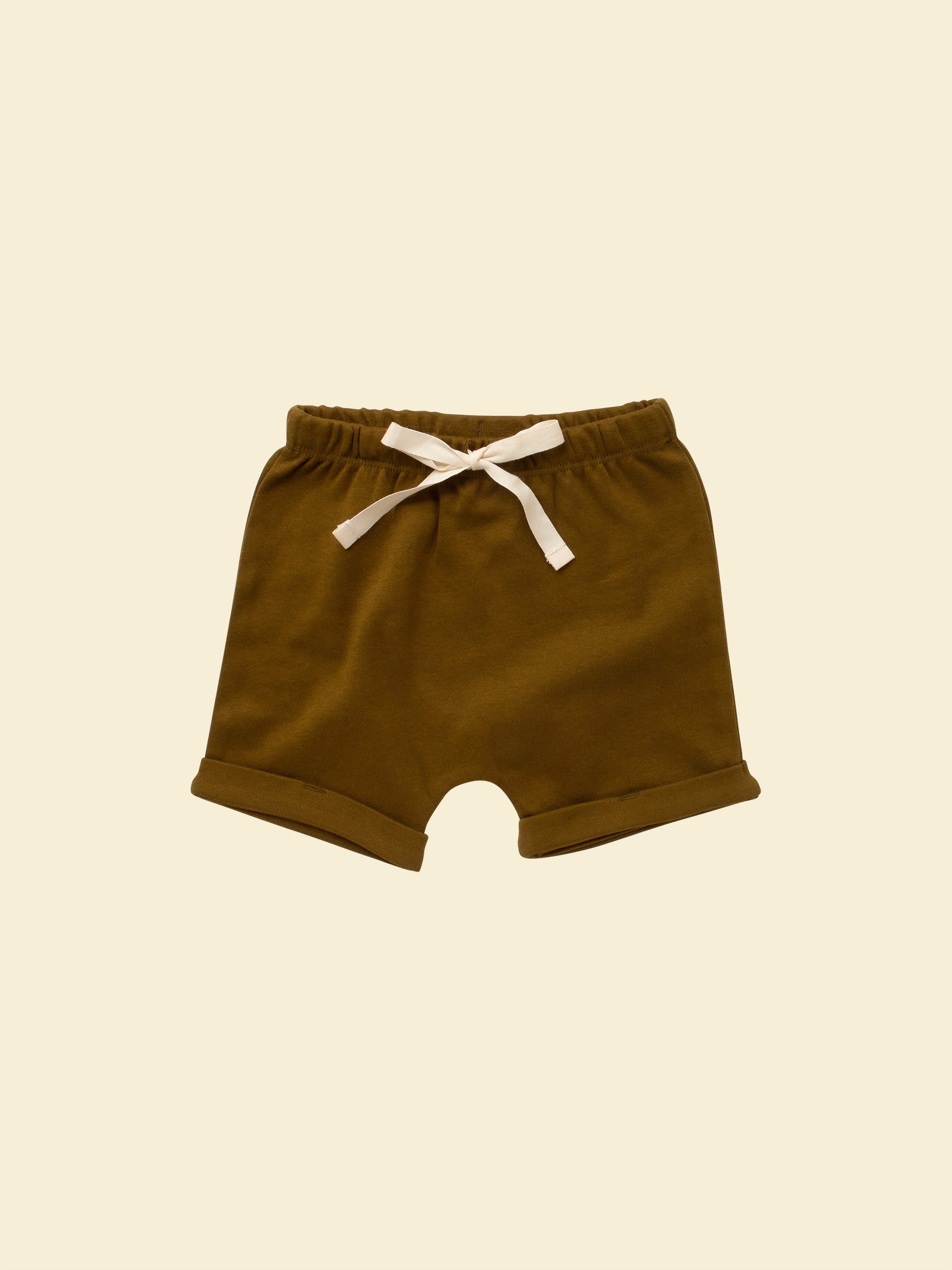 Baby & toddler shorts in Olive - 100% fairtrade organic cotton - Ziwi Baby