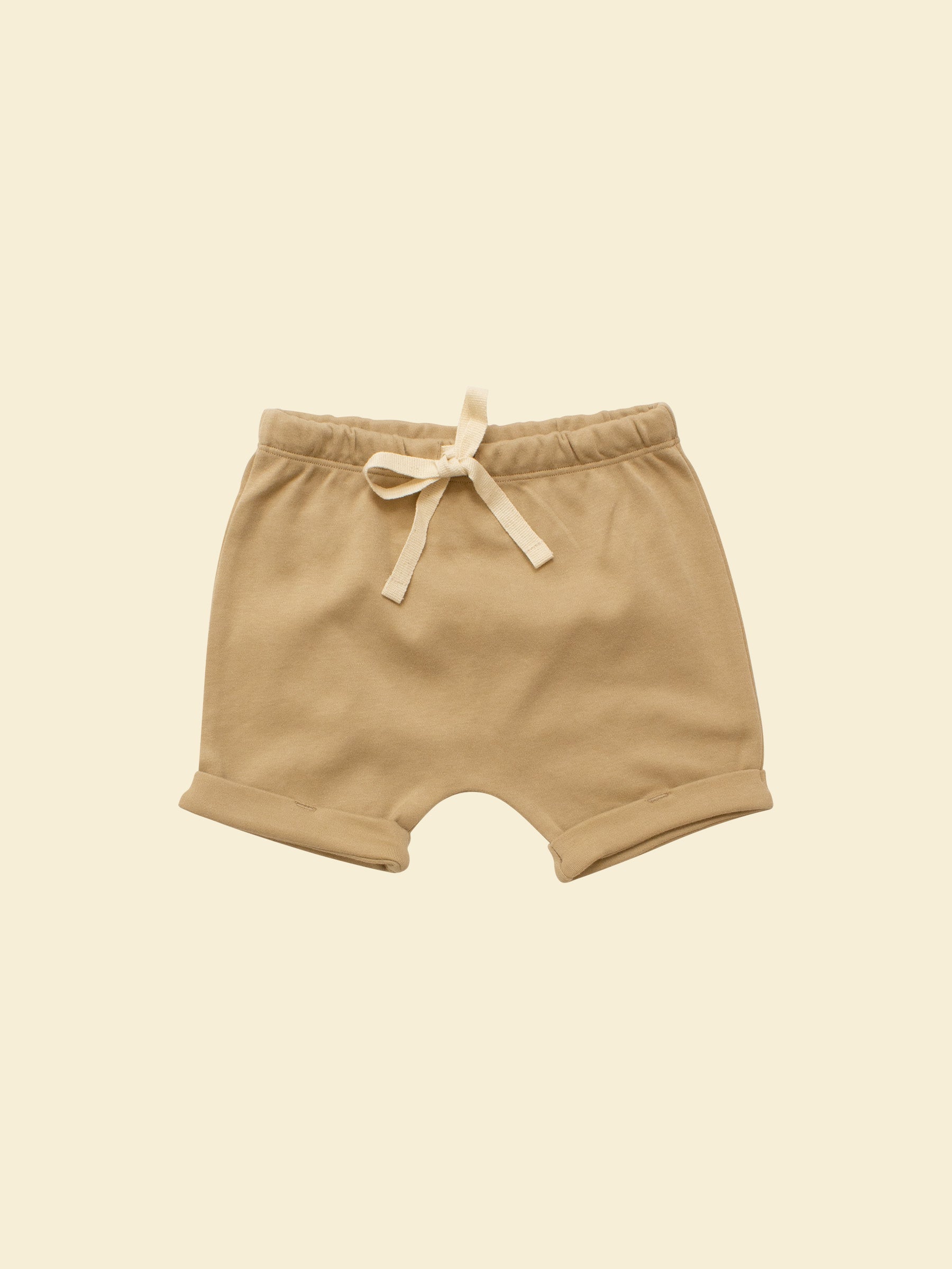 Organic Cotton Baby &amp; Toddler Drawstring Shorts | Sand